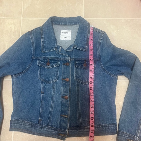 Salvaje Denim Classic Denim Jacket with Copper Colored Buttons Size Large - Picture 7 of 8
